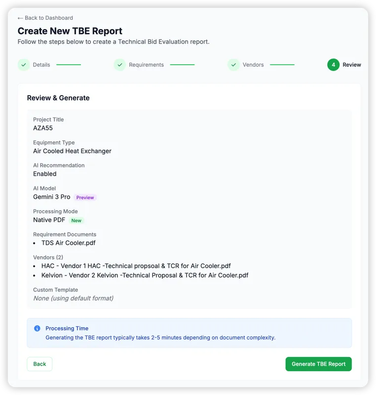 Step 4: Review & Generate
